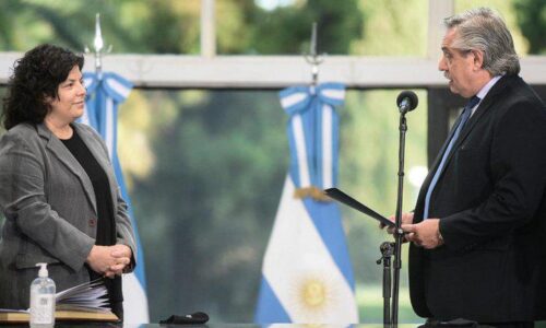 Tras la renuncia de Ginés González García, Carla Vizzotti juró como Ministra de Salud