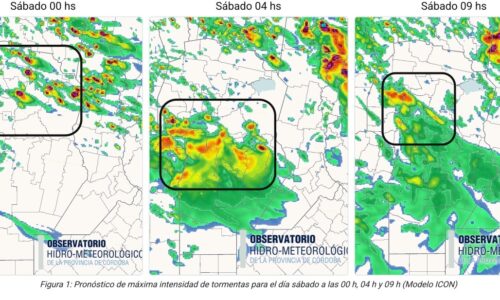 Prevén tormentas fuertes, con ocasional actividad severa, en distintos sectores de Córdoba